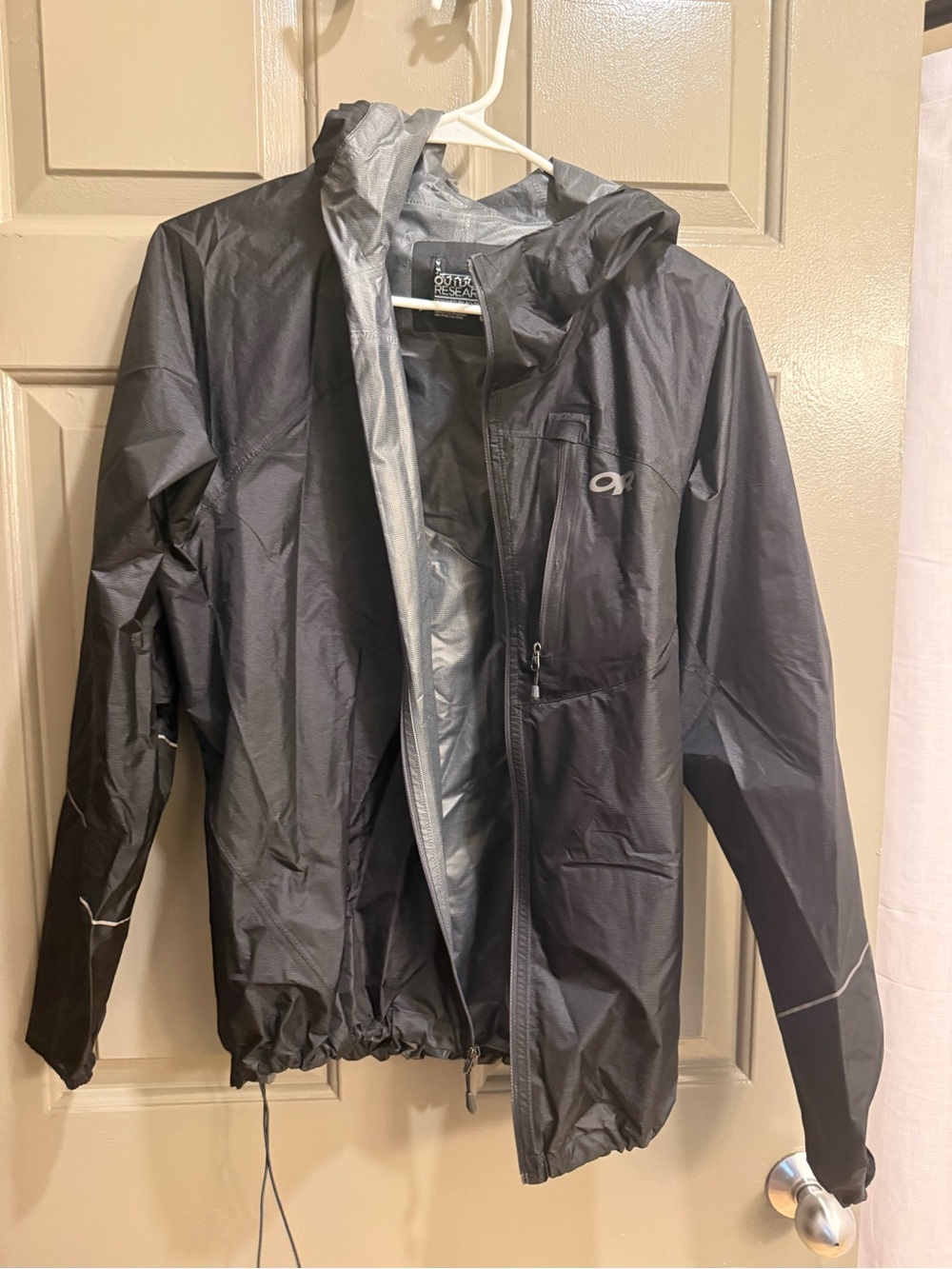 Outdoor Research Charcoal Gray Packable Rain Shell